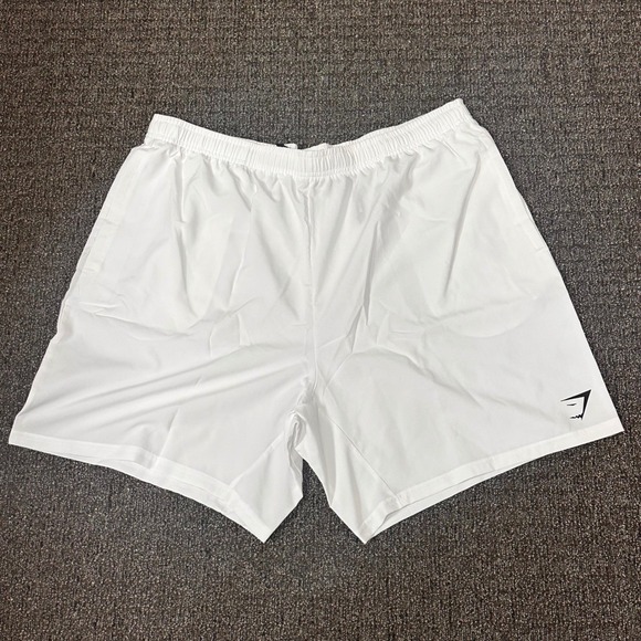 Gymshark Other - Gymshark Arrival 7" White Athletic Shorts Mens Size XL Gym Drawstring NEW